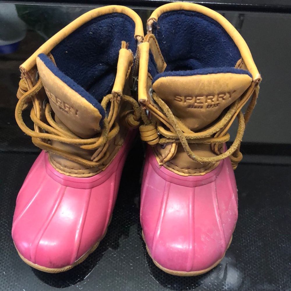 Sperry toddler size 6 rain boots